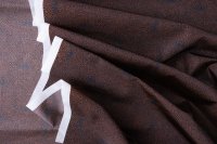 ткань плащевка коричневого цвета с логотипом