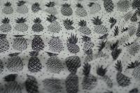 ткань лен с ананасами