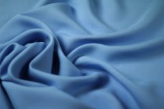 ткань креповый шелк (кади) кади шелк однотонная голубая Италия