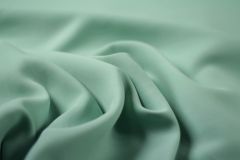 ткань костюмный креп мятного цвета костюмно-плательная шелк однотонная зеленая Италия