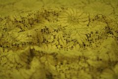 ткань кордовое желтое кружево кружево хлопок цветы желтая Франция