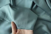 ткань двусторонний шелковый сатин сизо-голубого цвета