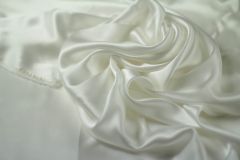 ткань Белый атлас атлас шелк однотонная белая Италия