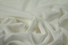 ткань молочный крепдешин из шелка крепдешин шелк однотонная белая Италия