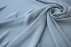 ткань шелковое кади нежно-голубого цвета кади шелк однотонная голубая Италия