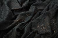 ткань черное шерстяное кружево