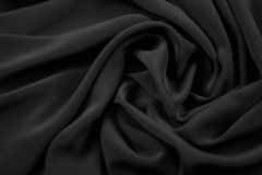 ткань черный шелковый крепдешин крепдешин шелк однотонная черная Италия