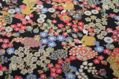 ткань шелковый крепдешин с цветами Италия
