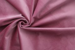 ткань хлопковый бархат розово-сиреневого цвета с эластаном Италия