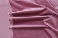 ткань хлопковый бархат розово-сиреневого цвета с эластаном