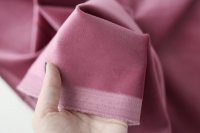 ткань хлопковый бархат розово-сиреневого цвета с эластаном