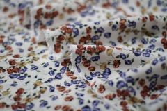 ткань вискоза для шитья креповая с мелкими цветочками Италия