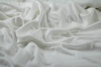 ткань белый льняной трикотаж с шелком