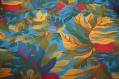 ткань трикотаж пике с ярким тропическим рисунком (Ратти) Италия