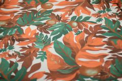 ткань трикотаж пике с тропическим рисунком Ратти трикотаж хлопок цветы разноцветная Италия