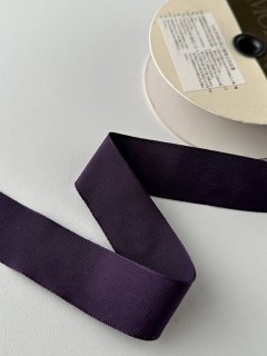 ткань репсовая лента из шелка макуба   шелк однотонная фиолетовая Италия