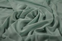 ткань крепдешин пастельного мятно-сизого цввета крепдешин шелк однотонная голубая Италия