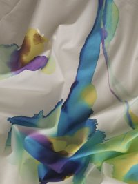 ткань хлопок с размытыми красками