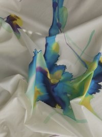 ткань хлопок с размытыми красками