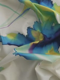 ткань хлопок с размытыми красками