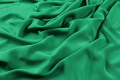 ткань крепдешин изумрудного цвета крепдешин шелк однотонная зеленая Италия