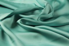 ткань двусторонний сатин бирюзового цвета сатин шелк однотонная зеленая Италия
