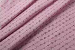 ткань розовый хлопок с логотипом Стелла сорочечная хлопок в полоску розовая Италия