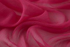 ткань крэш шифон цвета фуксии крэш шифон шелк однотонная розовая Италия