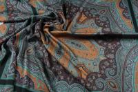 ткань шелковый платок с узором пейсли в мозаичном стиле