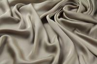 ткань шелковый сатин песочно-серого цвета
