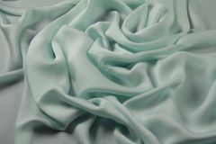 ткань шелковый сатин выбеленного бирюзового цвета Италия