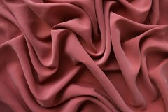 ткань купро темно-лососевого  цвета костюмно-плательная купра однотонная красная Италия