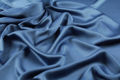 ткань сине-голубое вискозное кади кади вискоза однотонная синяя Италия