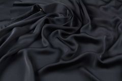 ткань темно-синий сатин из шелка Италия