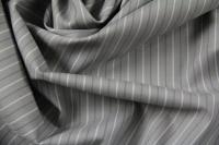 ткань костюмно-плательная шерсть в полоску средне-серого цвета