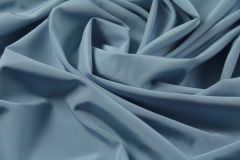 ткань шелк с хлопком пыльно-голубого цвета костюмно-плательная шелк однотонная голубая Италия