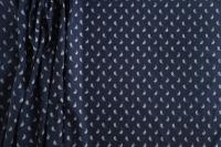 ткань костюмный хлопок темно-синего цвета с узором пейсли