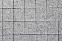 ткань жемчужно-серый костюмный кашемир с шелком в клетку