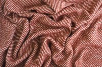 ткань пальтовая шерсть в полоску кирпичного цвета