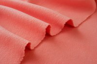 ткань двухслойная пальтовая шерсть с кашемиром неонового персикового цвета