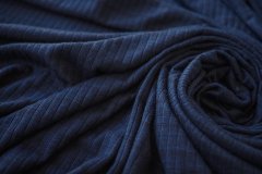 ткань темно-синий трикотаж в полоску трикотаж хлопок однотонная синяя Италия