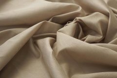 ткань шелк с хлопком песочно-серого цвета(в 2х отрезах: 9.10 м, 12.10 м) костюмно-плательная шелк однотонная бежевая Италия