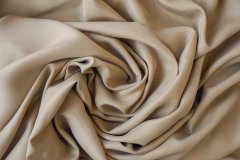 ткань вареный шелк песочный костюмно-плательная шелк однотонная бежевая Италия
