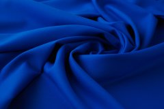 ткань шерсть василькового цвета костюмно-плательная шерсть однотонная синяя Италия