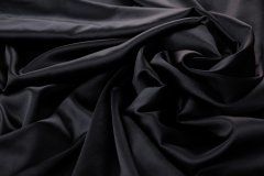 ткань черный атлас с эластаном (в 2х кусках 0.65м и 1.05) атлас шелк однотонная черная Италия