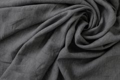 ткань серый лен меланж (в 2х кусках: 1.85м и 0.9м) костюмно-плательная лен однотонная серая Италия