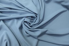 ткань голубая шерсть с эластаном костюмно-плательная шерсть однотонная голубая Италия