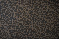 ткань гладкий шелк коричневый с леопардовым принтом