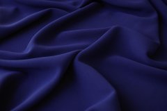 ткань вискозное кади ярко-синего цвета кади вискоза однотонная синяя Италия