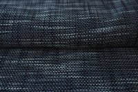 ткань твид шанель синего цвета с белым плетением